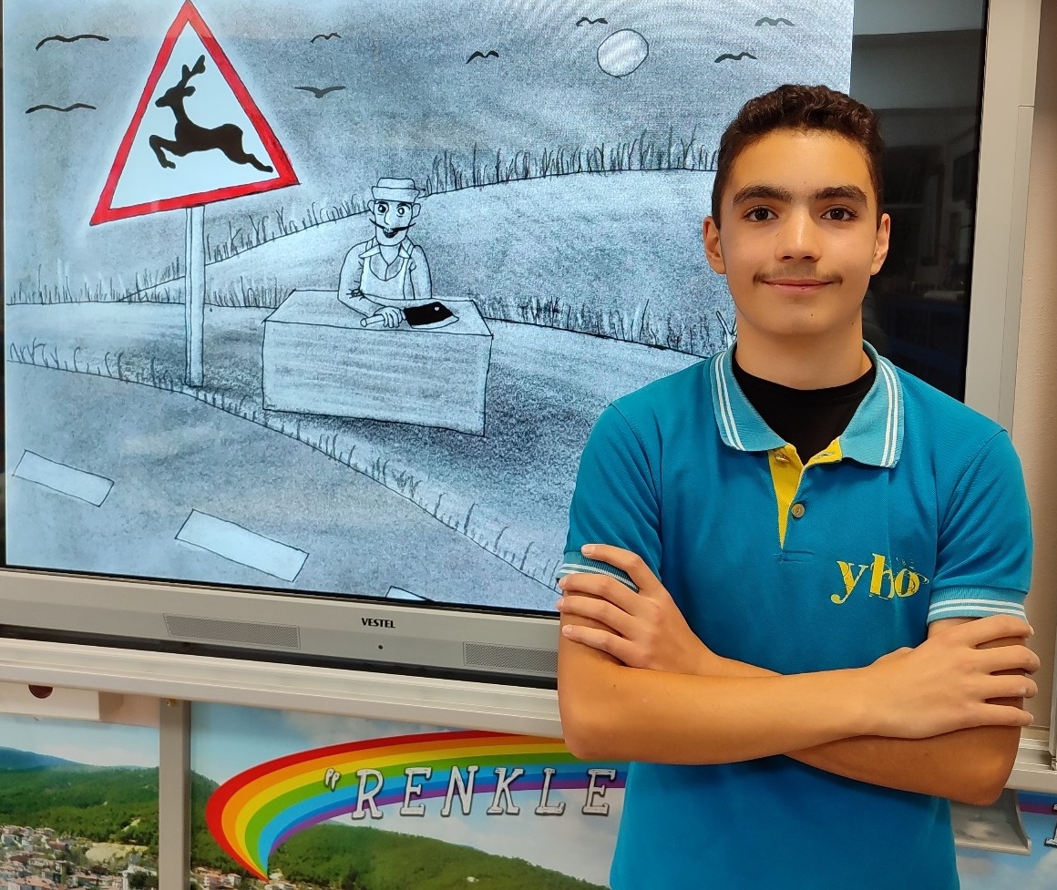 Turkish student wins world championship for animal rights cartoon