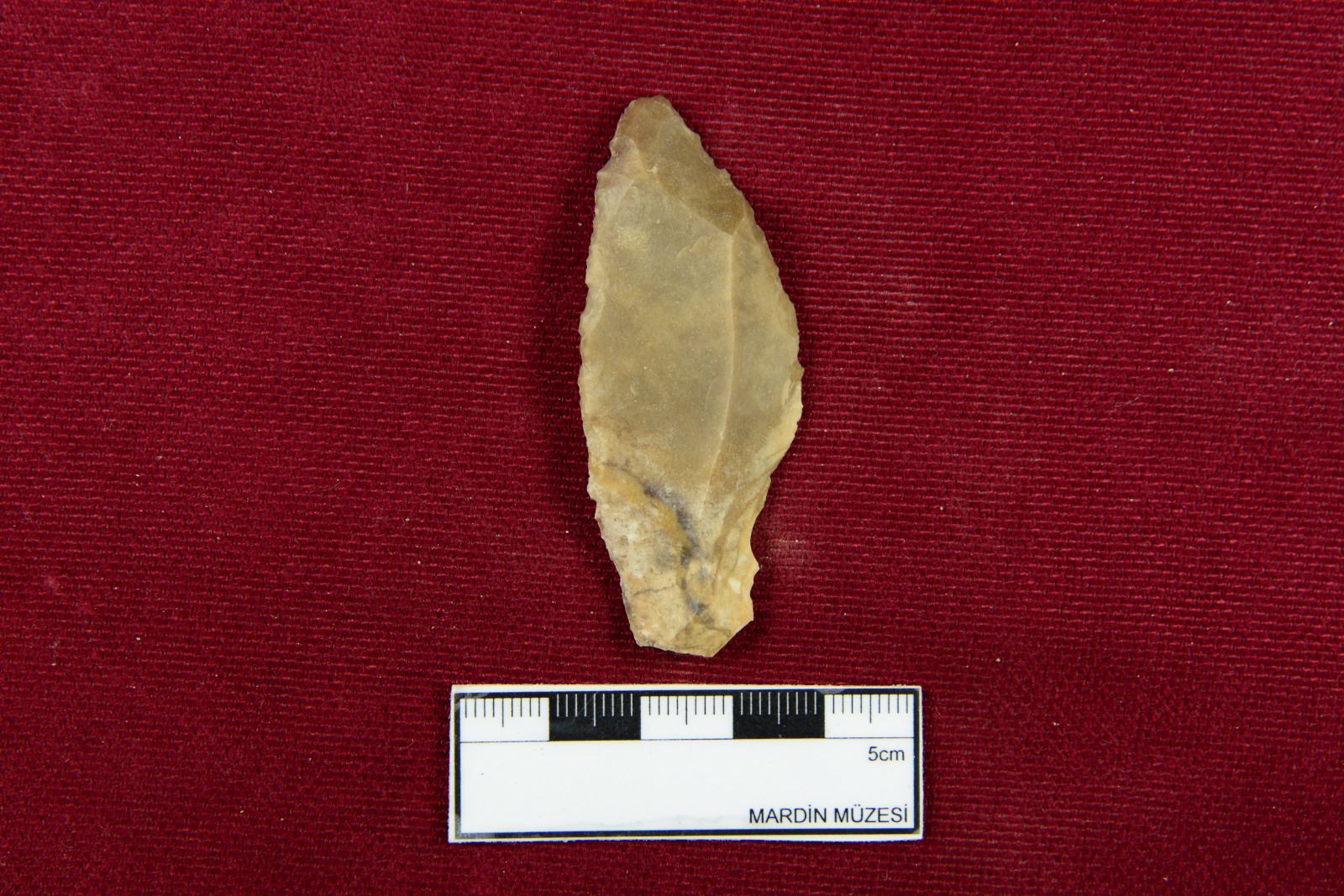 Stone tools discovered during archaeological excavations at Ulukoy Cave in Gurs Valley, which is home to many historical ruins and stone houses from different periods, Türkiye, October 18, 2024. (AA Photo)