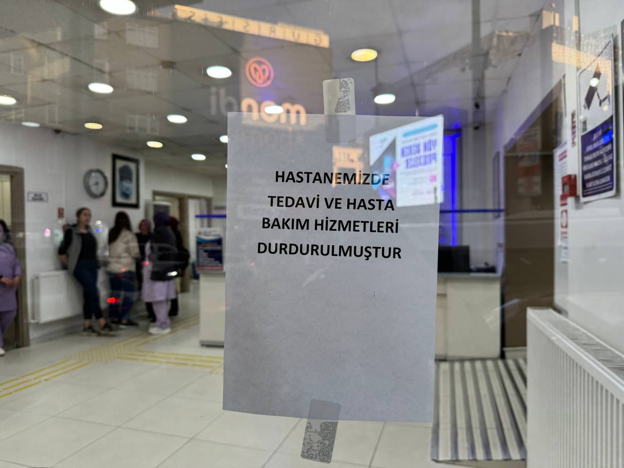 “Treatment and patient care services have been stopped in our hospital.” (AA Photo)