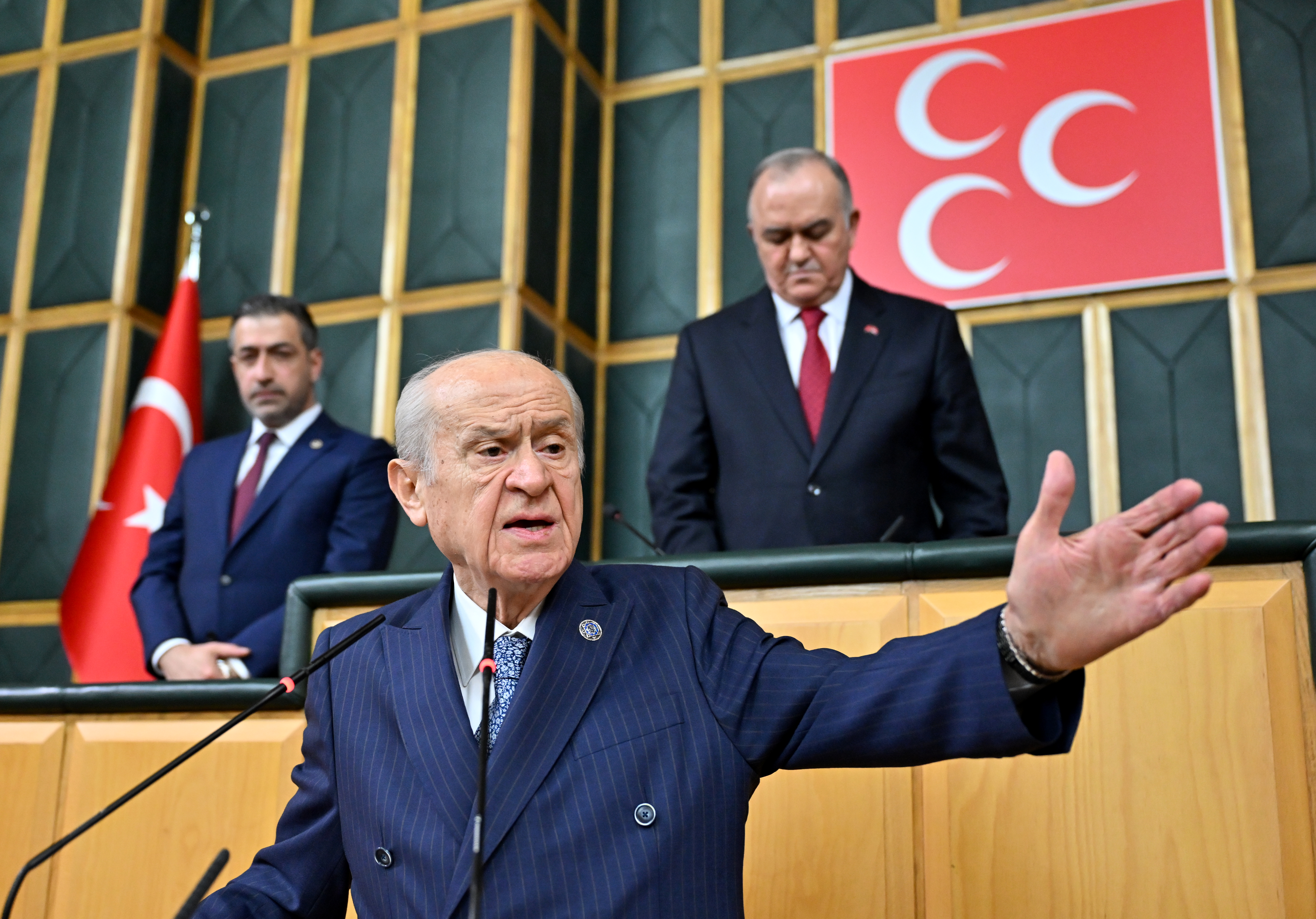 Nationalist party leader Bahceli calls on PKK ringleader Ocalan to disarm and address Turkish Parliament