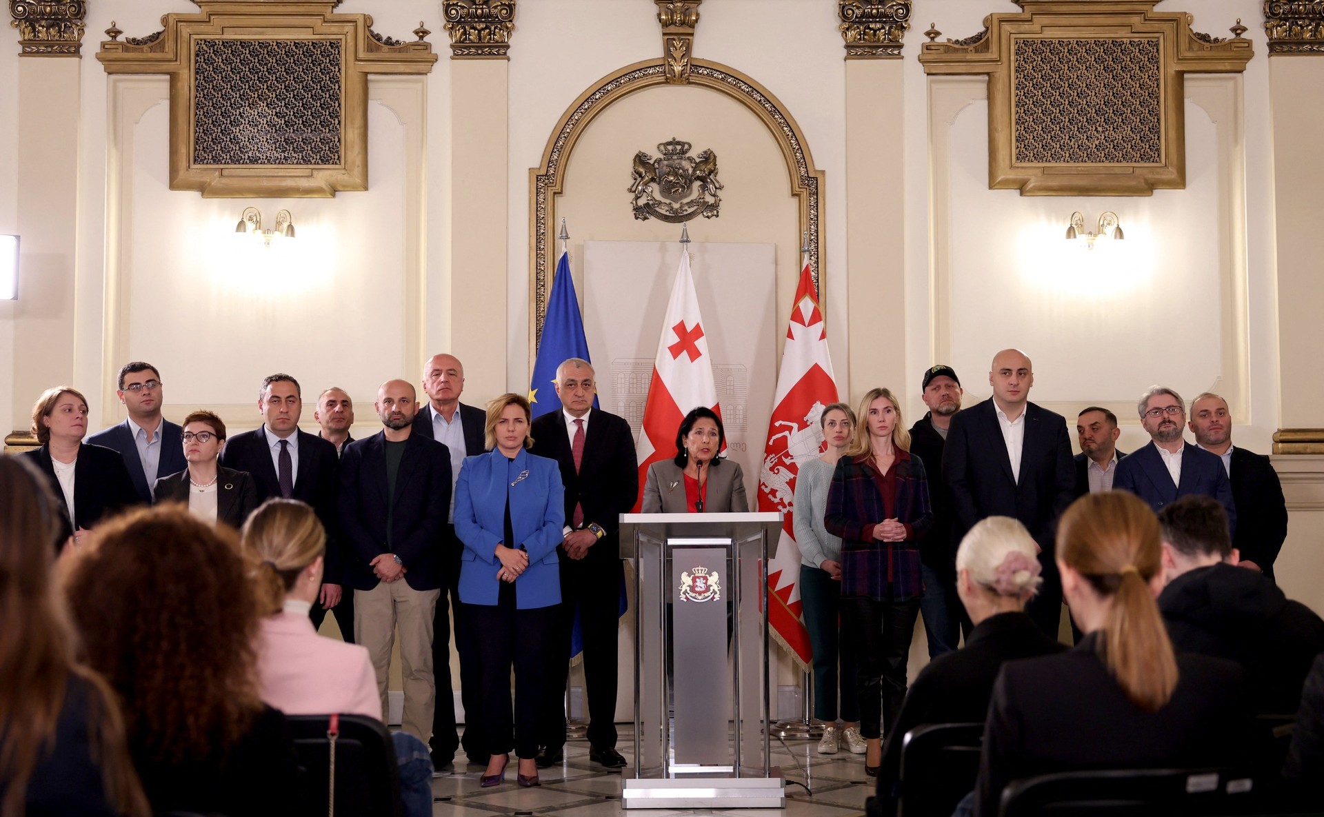 Georgia's President Zurabishvili calls for social uprising after pro-Russian party wins elections