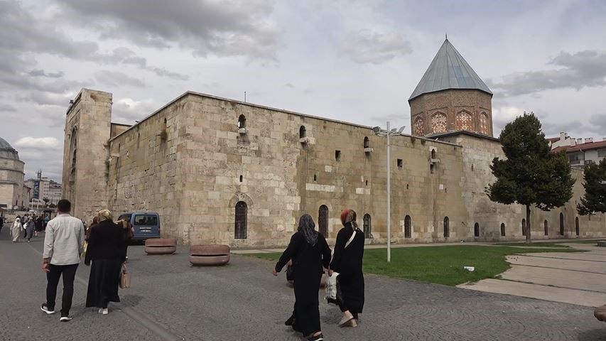 The Sifahiye Madrasa, commissioned by Sultan Izzeddin Keykavus, one of the most important sultans of the Seljuk Empire, in Sivas, Türkiye, September 30, 2024 (IHA Photo)