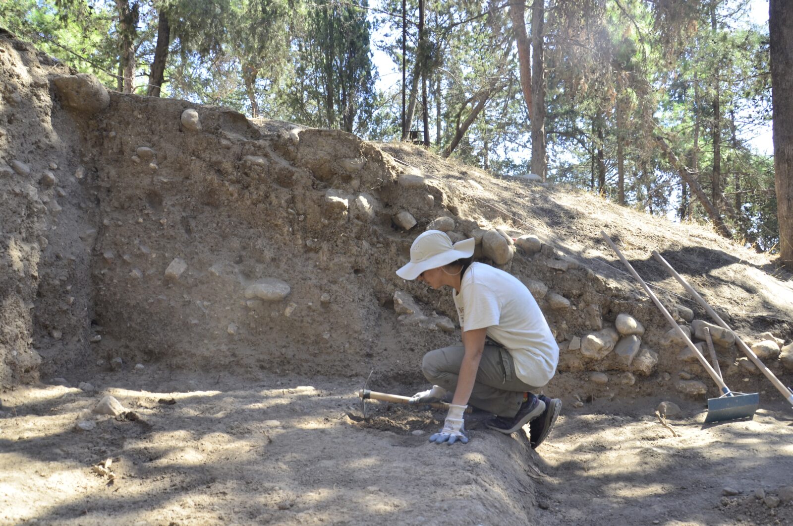 Excavation work is ongoing at Yumuktepe Hoyuk in Mersin, which dates back 9,000 years, Türkiye, Oct. 1, 2024. (IHA Photo)