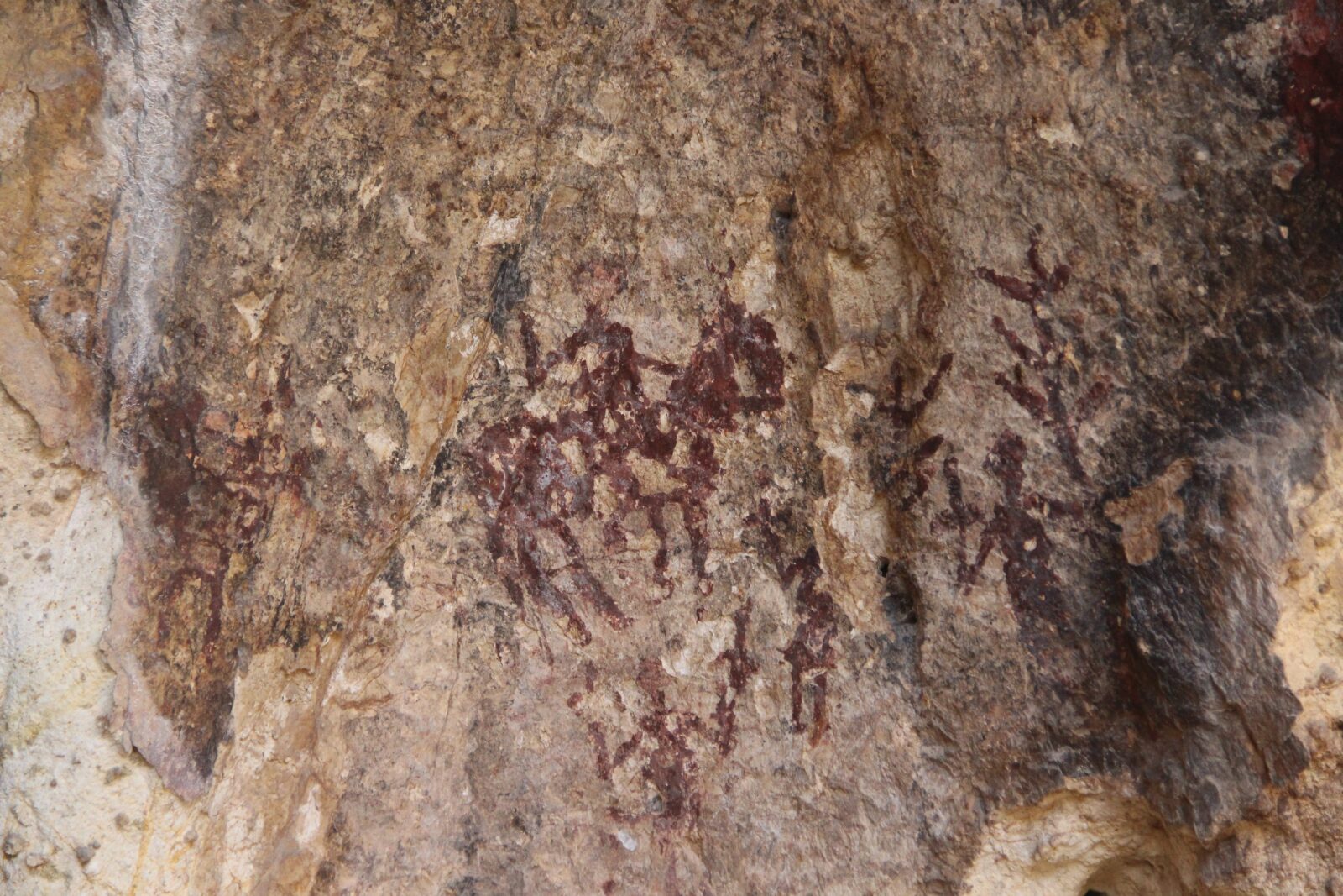 Sivas's Gurun district, the cave/rock paintings found in Magara village continue to keep their mystery, Türkiye, Oct. 18, 2024. (IHA Photo)