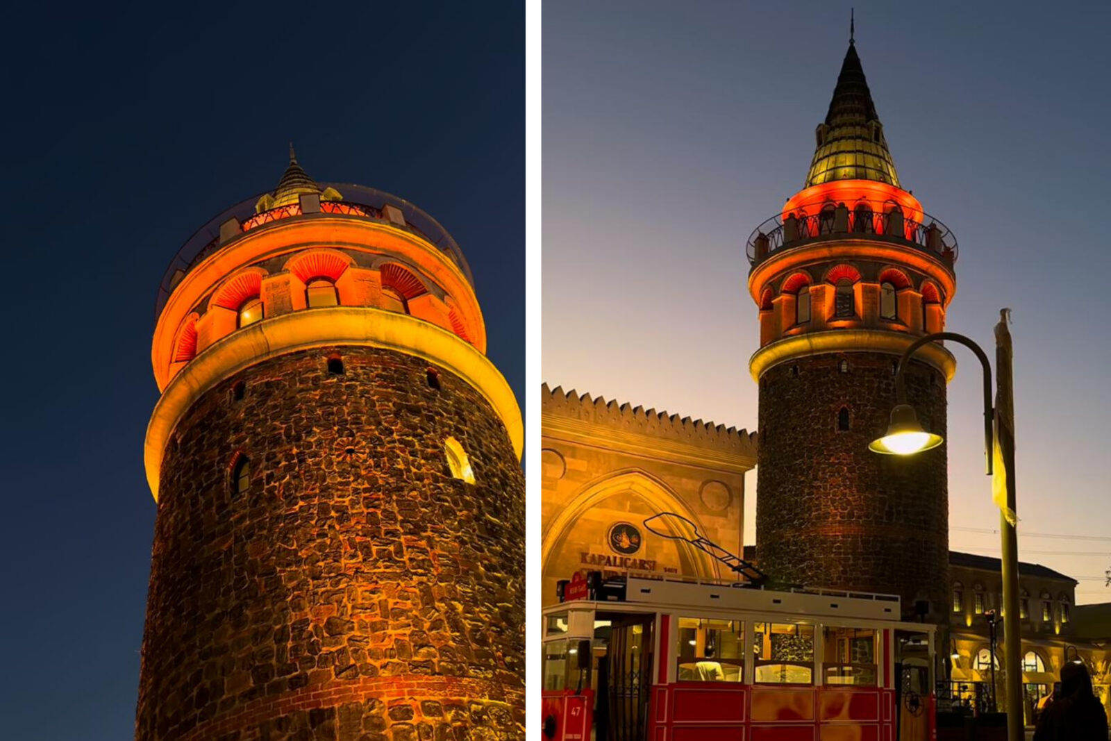 Replicas of Istanbul's iconic Galata Tower, Grand Bazaar, and famous red tram are seen at a themed park in Riyadh, Saudi Arabia, 2024. (Photo via Instagram)