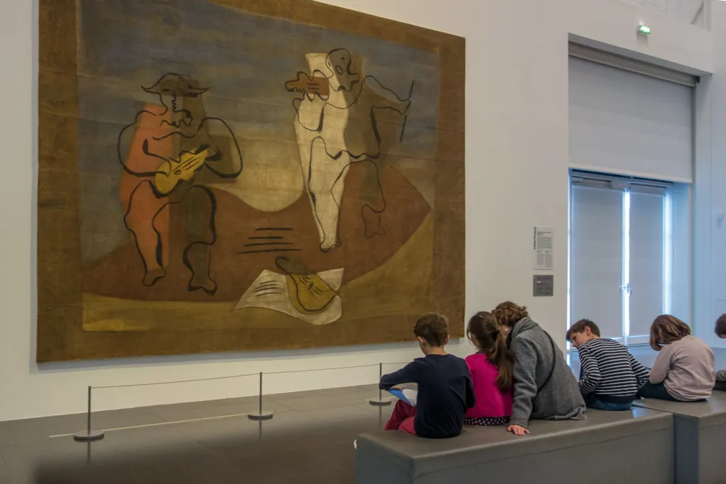 Stage curtain for the ballet Mercure, created by Picasso in 1924. (Photo via Josette King)