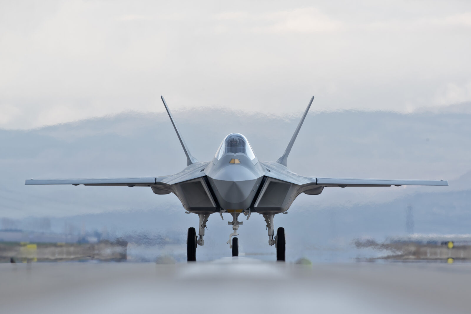 Türkiye's Kaan fighter jet. (TAI Photo)<img src=