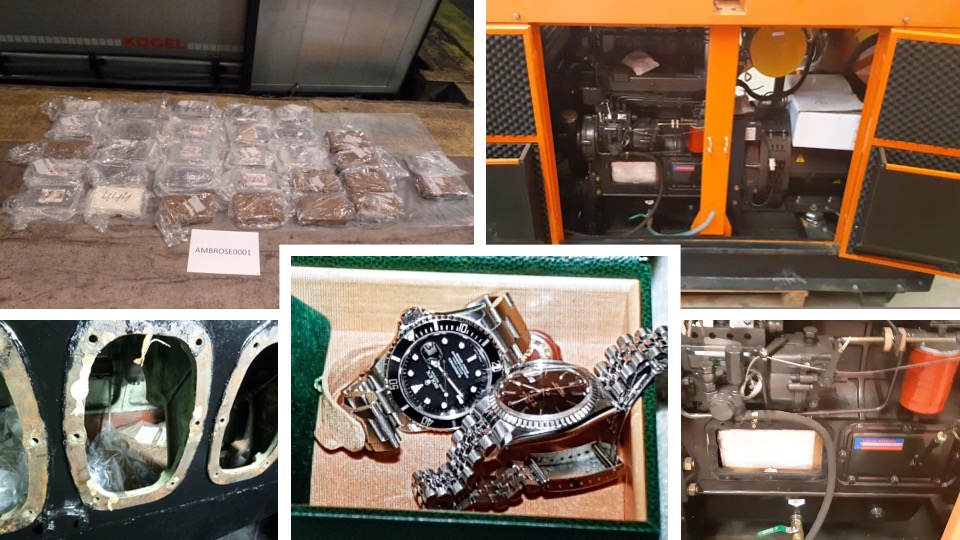 Luxury watches and more captured in a counter-narcotics operation in UK. (nationalcrimeagency Photo) 