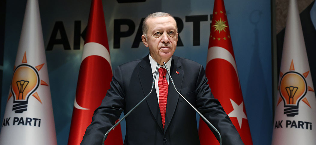 Turkish President and AK Party Chairman Recep Tayyip Erdogan addressed the extended meeting of the party’s provincial heads in Ankara. (AK Party Photo) 