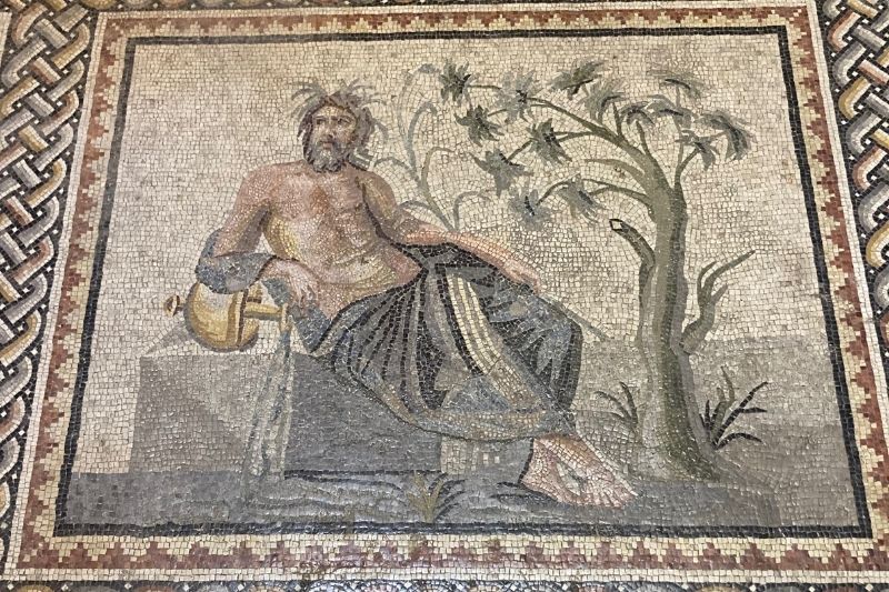 The Euphrates Mosaic in Zeugma Mosaic Museum, Gaziantep, Türkiye, December 27, 2023. (Photo via Arkeofili)