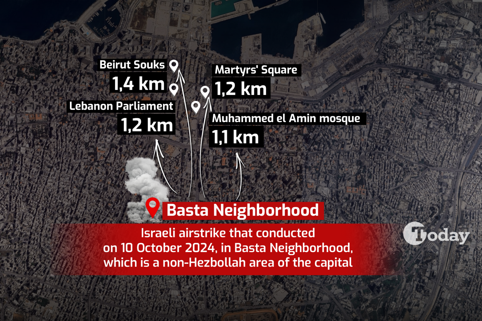 This is how close Israeli airstrikes were to heart of Beirut
