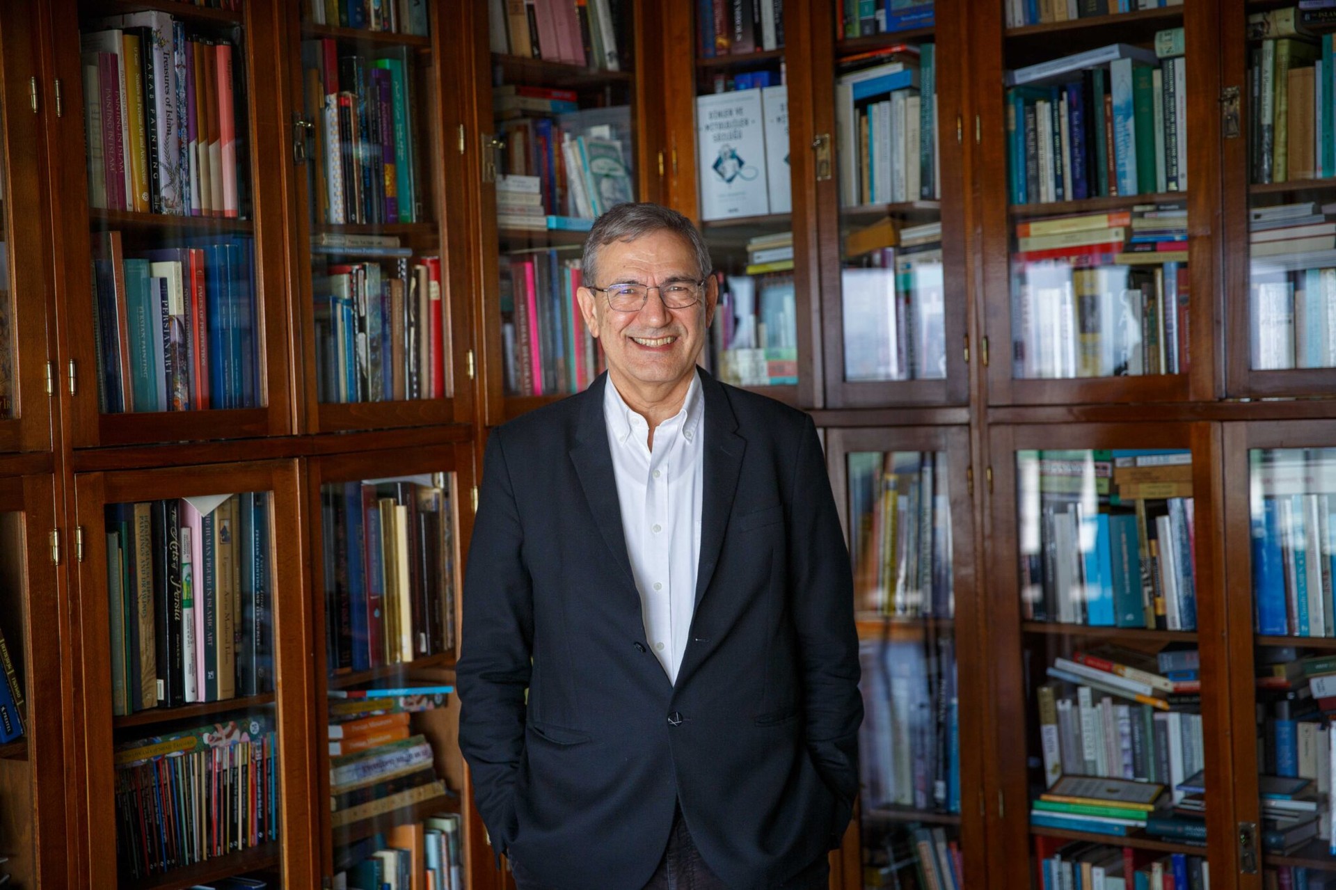 Orhan Pamuk (in photo), May 11, 2024. (Photo via ArtDog Istanbul)