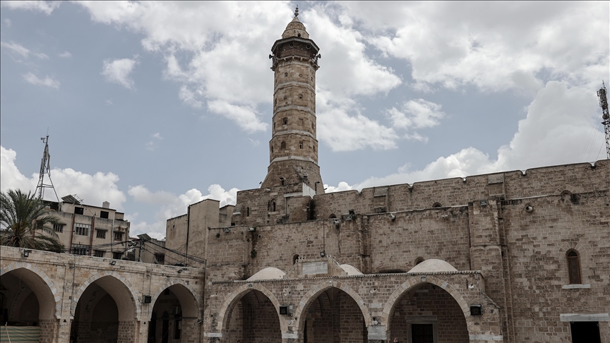 The Great Mosque of Gaza, located in Gaza Old City, was the largest and oldest mosque in the Strip. It was destroyed in a bombing in December 2023. (AA Photo)