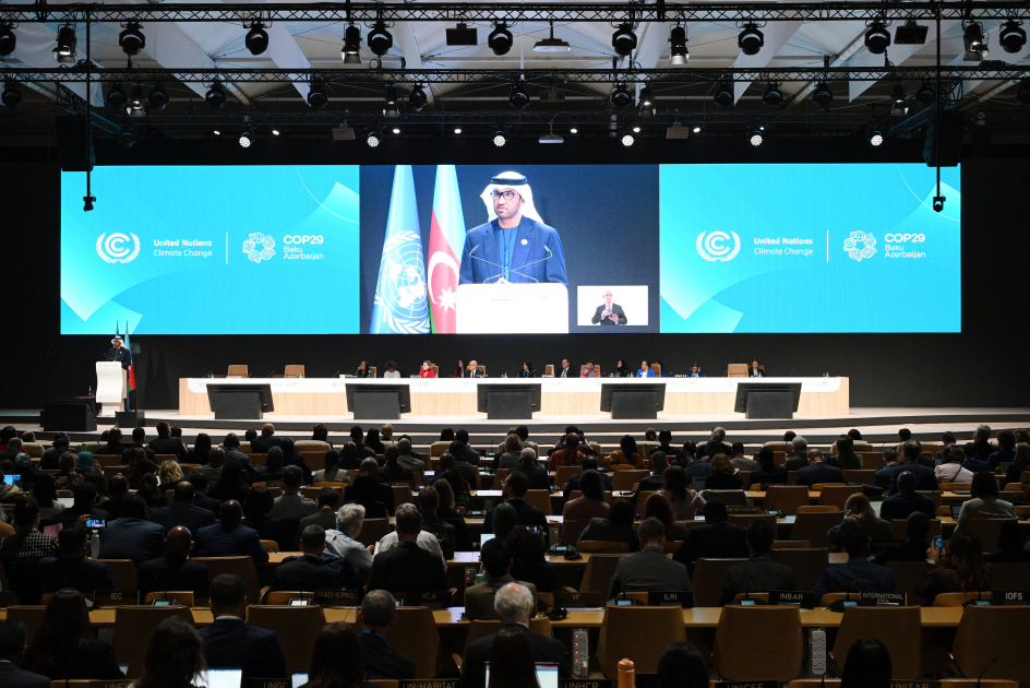 Urgent calls to tackle climate crisis lead first day of COP29 conference