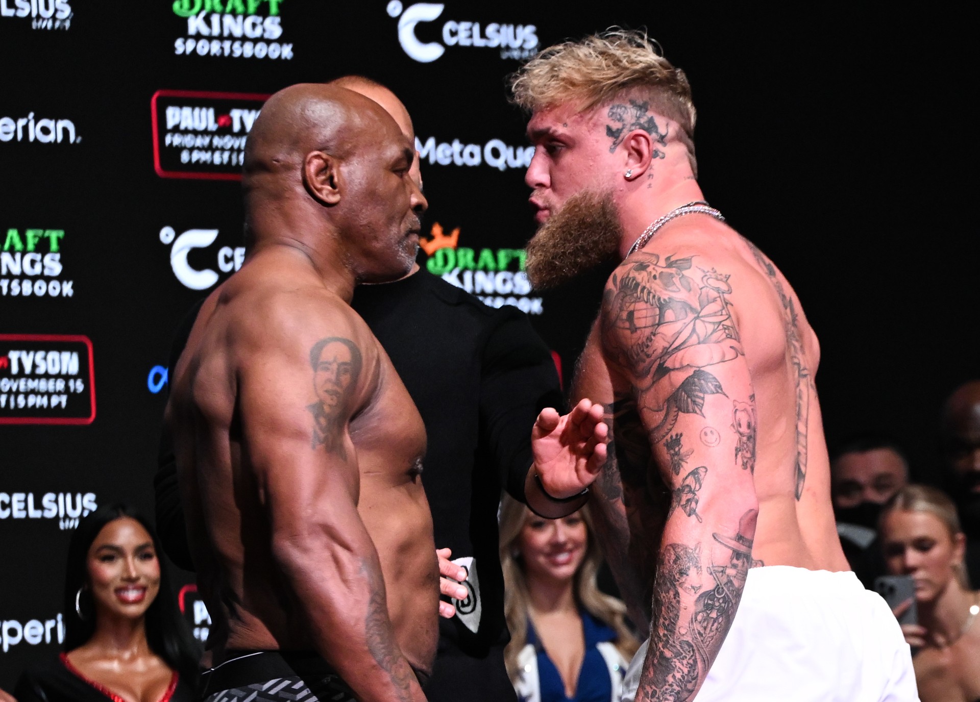 Tensions rise as Tyson slaps Paul at final weigh-in before Friday's bout