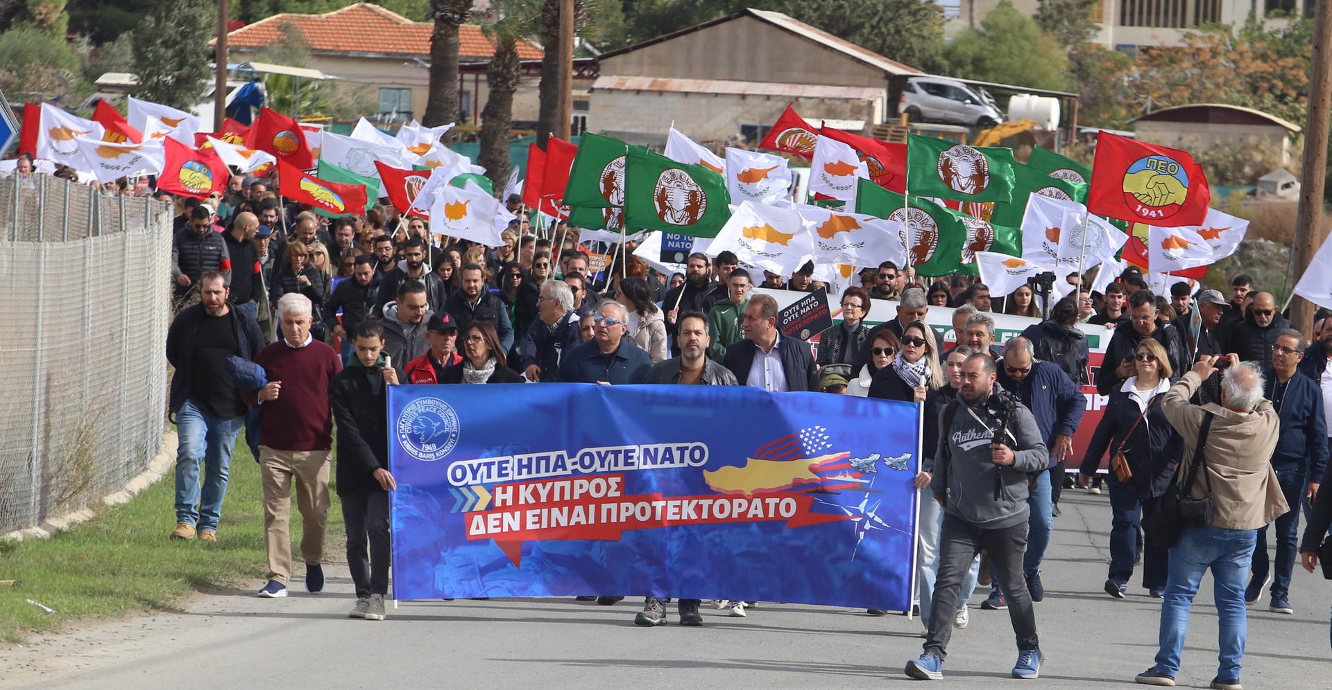Protesters in Greek Cyprus call for end to US military presence