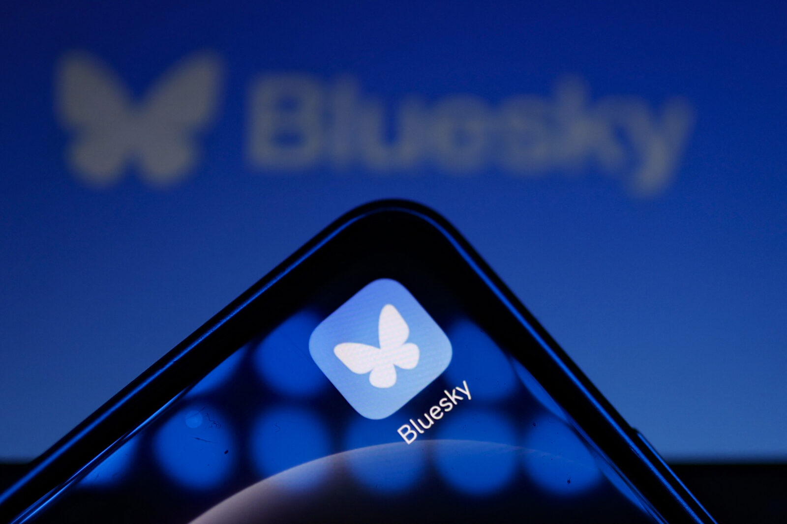 The Bluesky social network has soared to one of the top positions in social network downloads in app stores in the past week since the U.S. election. (Photo by Ian LANGSDON / AFP)