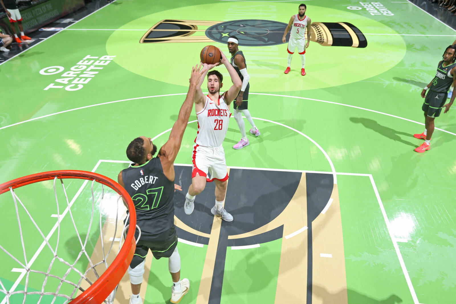 MINNEAPOLIS, MN - NOVEMBER 26: Alperen Sengun #28 of the Houston Rockets shoots the ball during the game against the Minnesota Timberwolves during the Emirates NBA Cup game on November 26, 2024 at Target Center in Minneapolis, Minnesota. NOTE TO USER: User expressly acknowledges and agrees that, by downloading and or using this Photograph, user is consenting to the terms and conditions of the Getty Images License Agreement. Mandatory Copyright Notice: Copyright 2024 NBAE David Sherman/NBAE via Getty Images/AFP (Photo by David Sherman / NBAE / Getty Images / Getty Images via AFP)MINNEAPOLIS, MINNESOTA - NOVEMBER 26: Alperen Sengun #28 of the Houston Rockets goes up for a shot against Rudy Gobert #27 of the Minnesota Timberwolves in the third quarter during the Emirates NBA Cup at Target Center on November 26, 2024 in Minneapolis, Minnesota. The Rockets defeated the Timberwolves 117-111 in overtime. NOTE TO USER: User expressly acknowledges and agrees that, by downloading and or using this photograph, User is consenting to the terms and conditions of the Getty Images License Agreement. David Berding/Getty Images/AFP (Photo by David Berding / GETTY IMAGES NORTH AMERICA / Getty Images via AFP)MINNEAPOLIS, MN - NOVEMBER 26: Alperen Sengun #28 of the Houston Rockets drives to the basket during the game against the Minnesota Timberwolves during the Emirates NBA Cup game on November 26, 2024 at Target Center in Minneapolis, Minnesota. NOTE TO USER: User expressly acknowledges and agrees that, by downloading and or using this Photograph, user is consenting to the terms and conditions of the Getty Images License Agreement. Mandatory Copyright Notice: Copyright 2024 NBAE Jordan Johnson/NBAE via Getty Images/AFP (Photo by Jordan Johnson / NBAE / Getty Images / Getty Images via AFP)HOUSTON, TEXAS - NOVEMBER 23: Deni Avdija #8 of the Portland Trail Blazers blocks a shot by Alperen Sengun #28 of the Houston Rockets during the fourth quarter at Toyota Center on November 23, 2024 in Houston, Texas. NOTE TO USER: User expressly acknowledges and agrees that, by downloading and or using this photograph, User is consenting to the terms and conditions of the Getty Images License Agreement. Jack Gorman/Getty Images/AFP (Photo by Jack Gorman / GETTY IMAGES NORTH AMERICA / Getty Images via AFP)