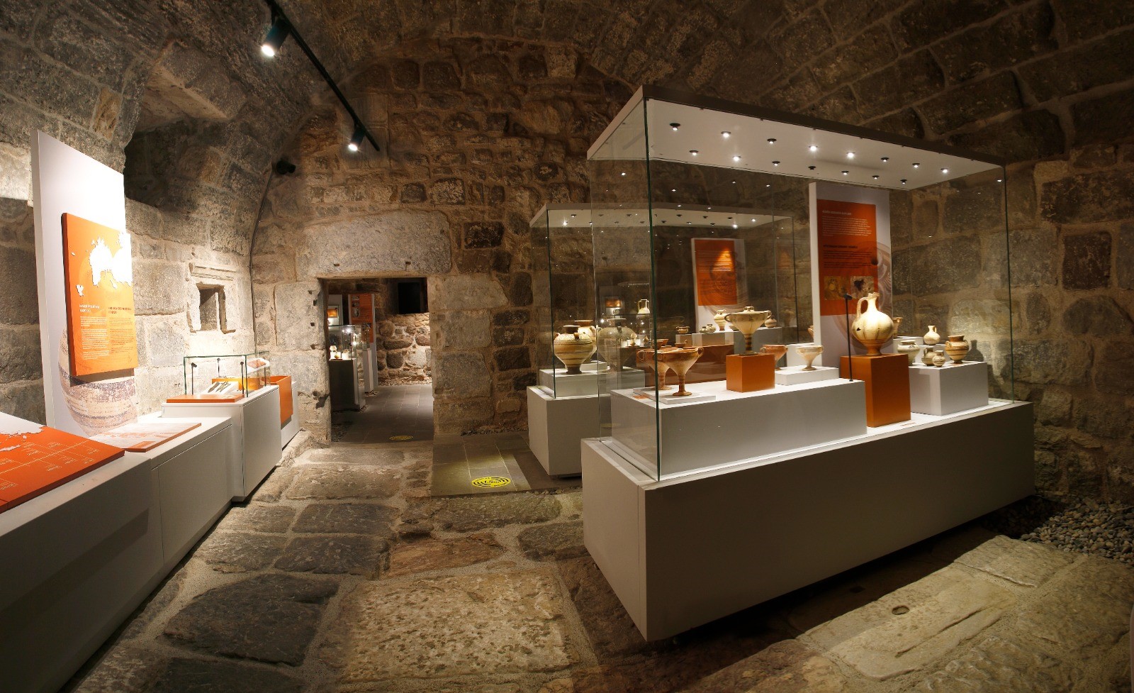 Artifacts on exhibit at the Bodrum Museum of Underwater Archaeology, in Mugla, Türkiye, November 21, 2024. (IHA Photo)