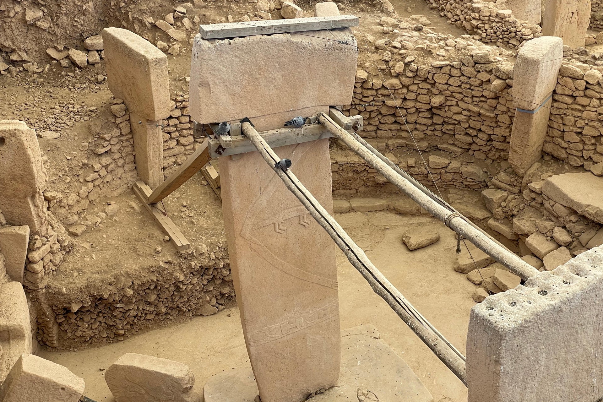 Structure D, where Pillar 43 is located, Gobeklitepe, Sanliurfa, Türkiye, November 6, 2024. (Photo via Koray Erdogan/Türkiye Today)