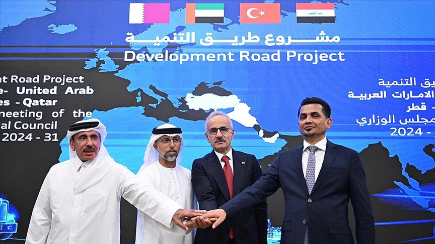 Ministers of countries that are participating in the Development Road project. (AA Photo)