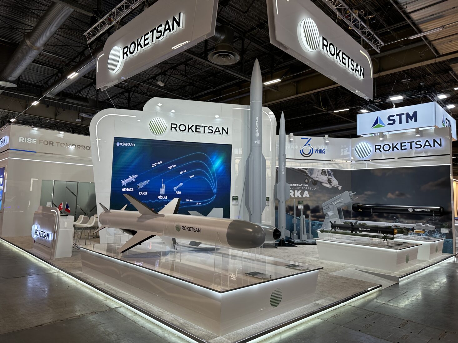 Roketsan's area at the Euronaval exhibition held in Paris, France. (Roketsan Photo)