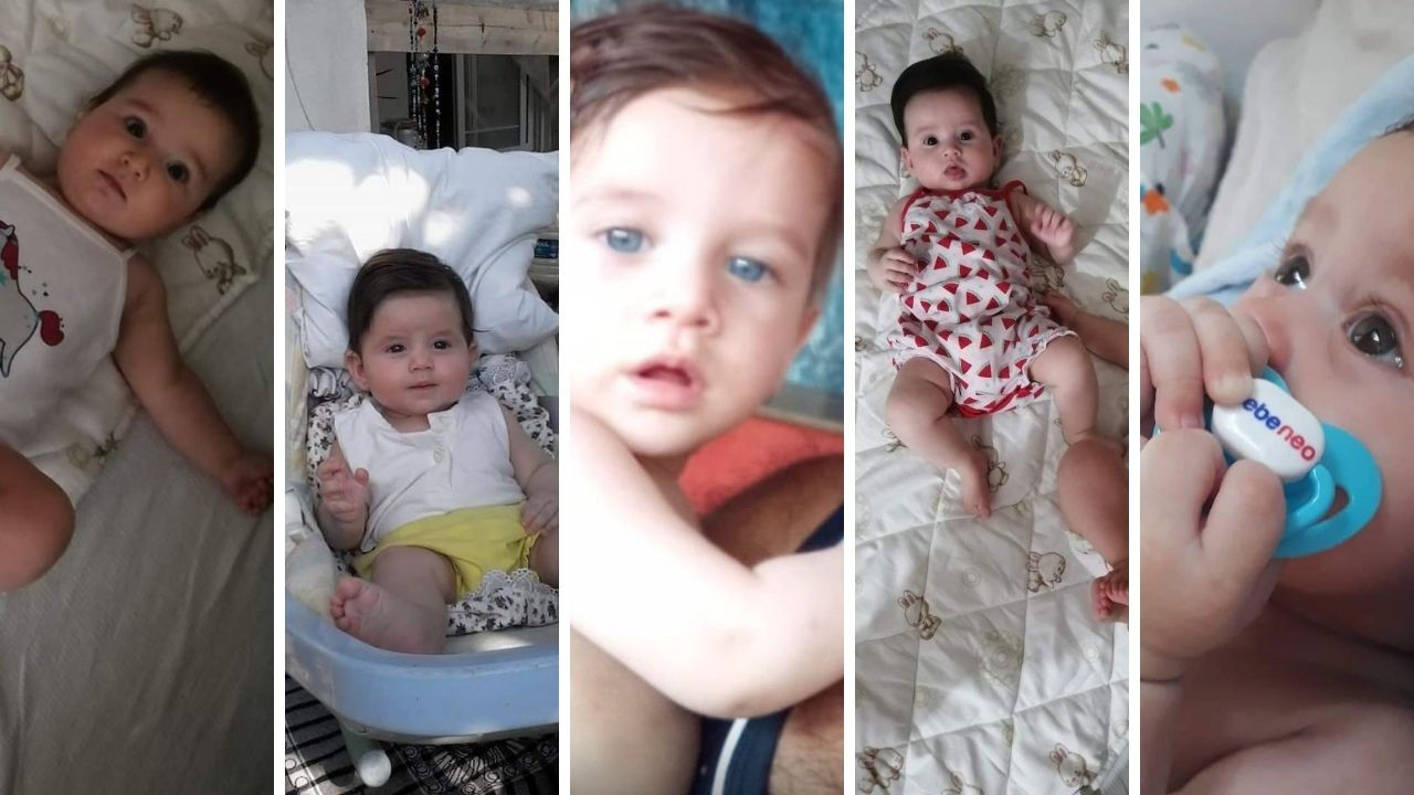 A collage of the five Akcan siblings, ages 1 to 5, who lost their lives in the fire, Selcuk, Izmir, November 13, 2024. (Photo via Türkiye Gazetesi)