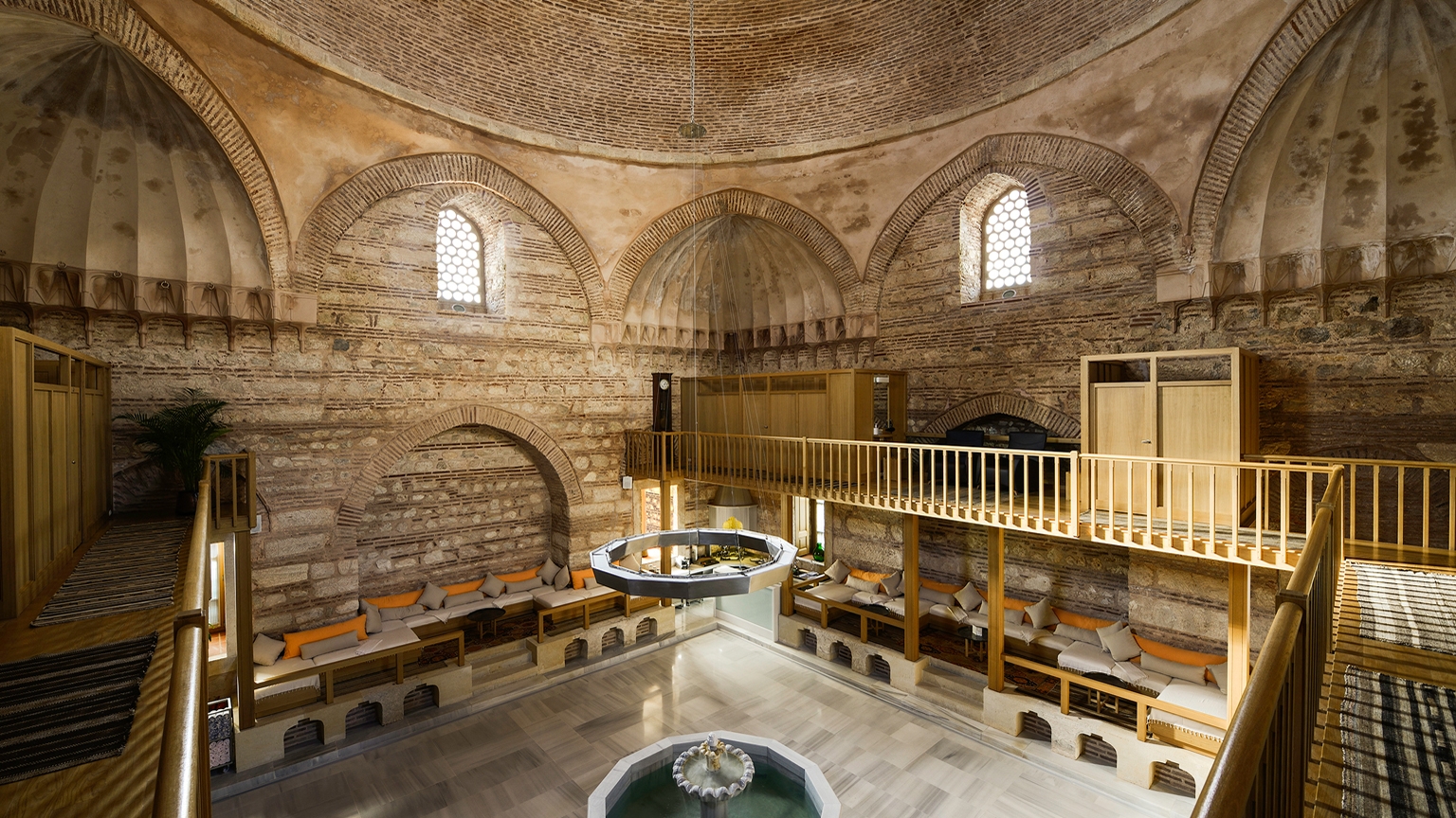 An interior view of historical Kilic Ali Pasa in Karakoy neighborhood of Istanbul, Türkiye. (Photo via Kilic Ali Pasa website)