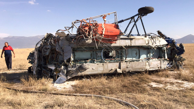 Aftermath of the helicopter crash occured in Denizli, Türkiye back in 2022. (AA Photo)