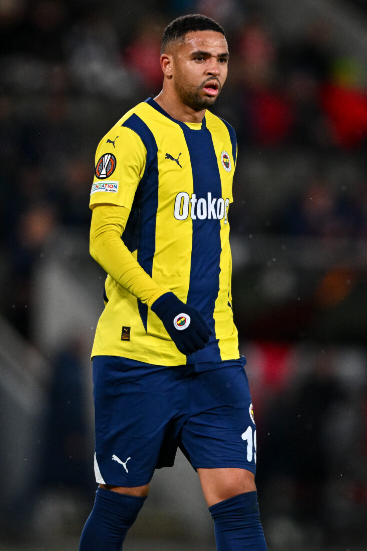 Youssef En-Nesyri of Fenerbahce looks on during the UEFA Europa League match between Slavia Prague and Fenerbahce at Fortuna Arena in Prague, Czech Republic on Nov. 28, 2024. (AA Photo)