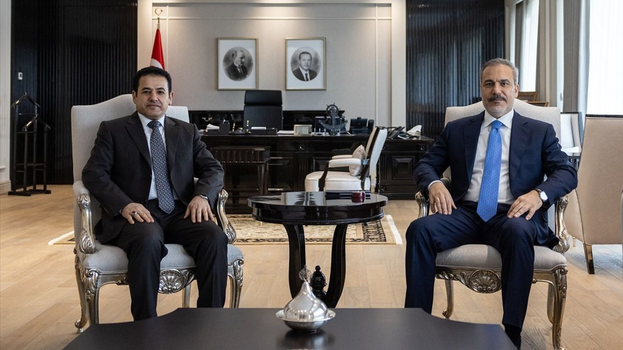 Turkish Foreign Minister Hakan Fidan (R) and Iraqi National Security Advisor Qassim al Araji. (Turkish FM via X)