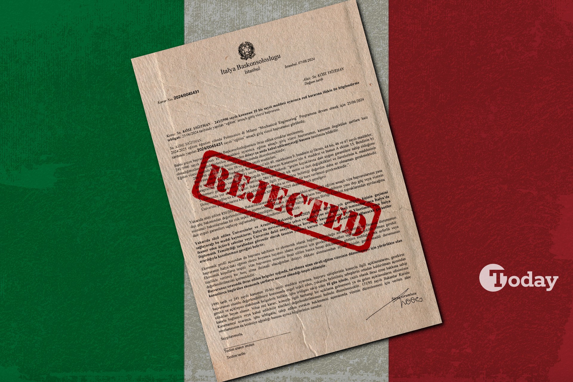 Italy halts student visa applications for Turkish students