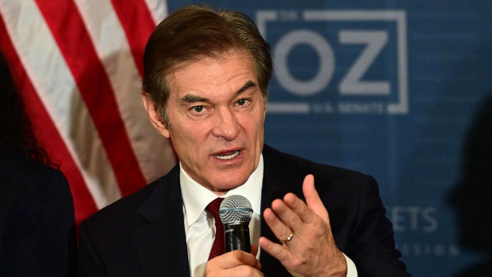 Mehmet Oz speaks at an event, in New York, US, Jan. 19, 2023. (AFP Photo)