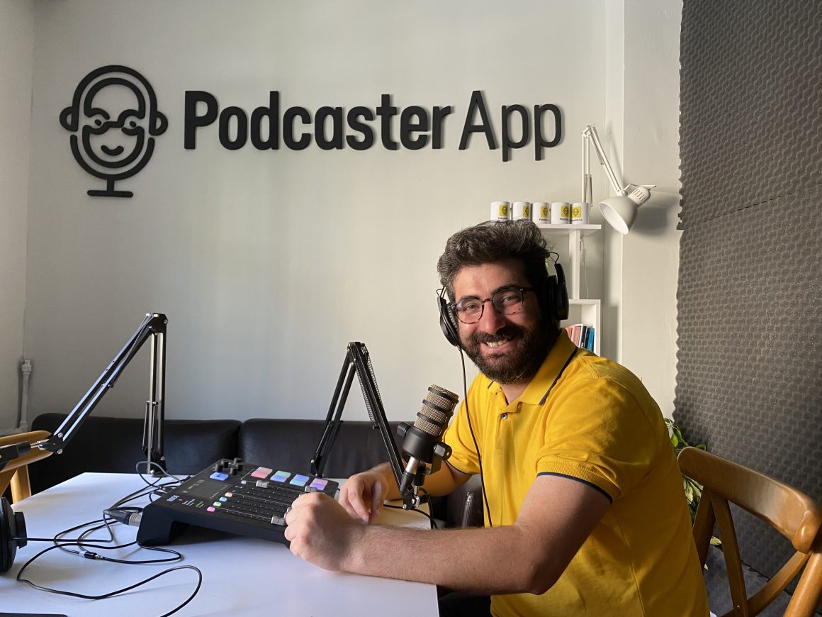 Podcaster App ex founder, media entrepreneur, Podeus Podcast Agency founder, and scholar Rifat Ozcan (in photo), Türkiye, April 24, 2022. (Photo via NewsLabTurkey)