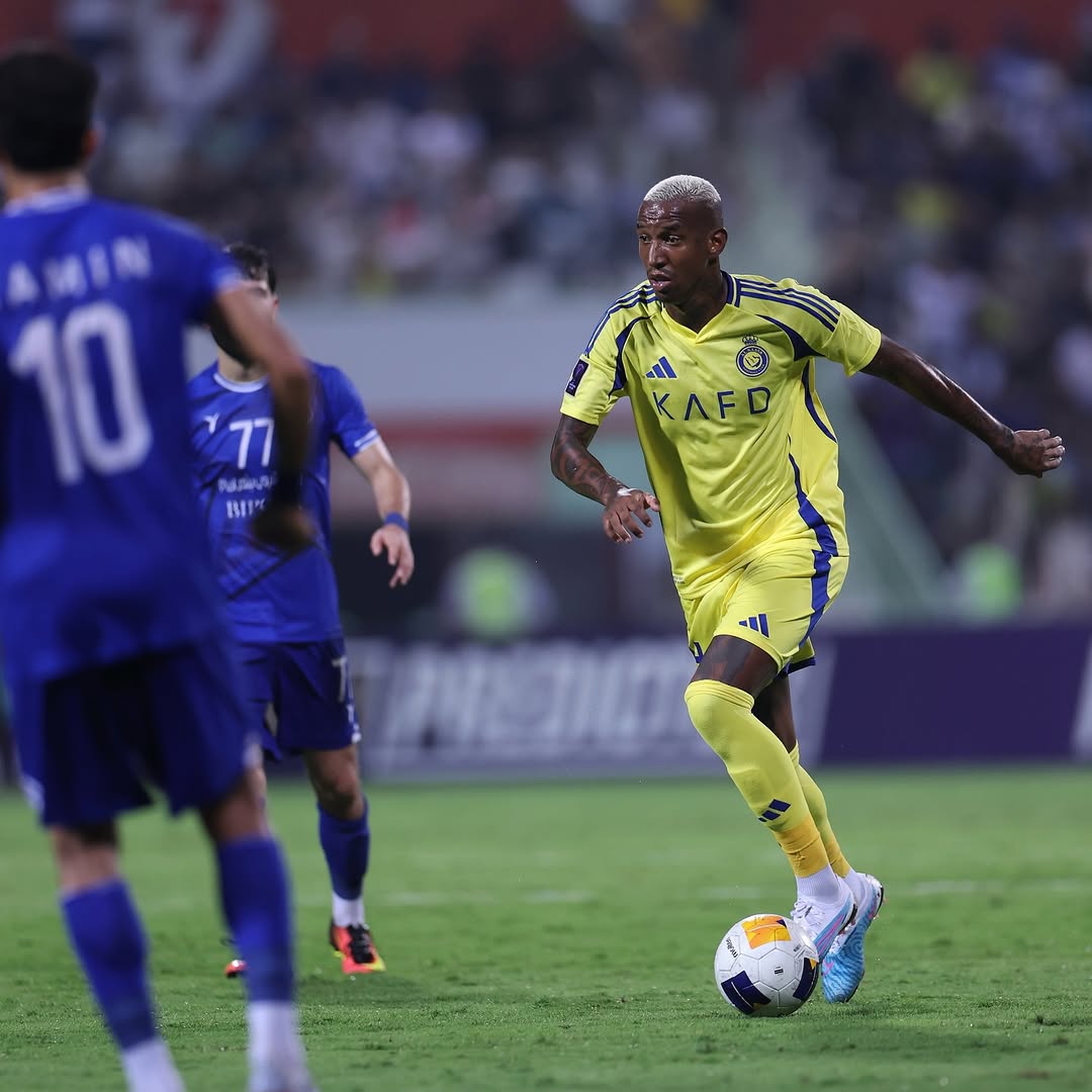 Anderson Talisca in action during Al-Nassr FC's match against Esteghlal F.C., Oct. 23, 2024. (Photo via Instagram / @andersontalisca)
