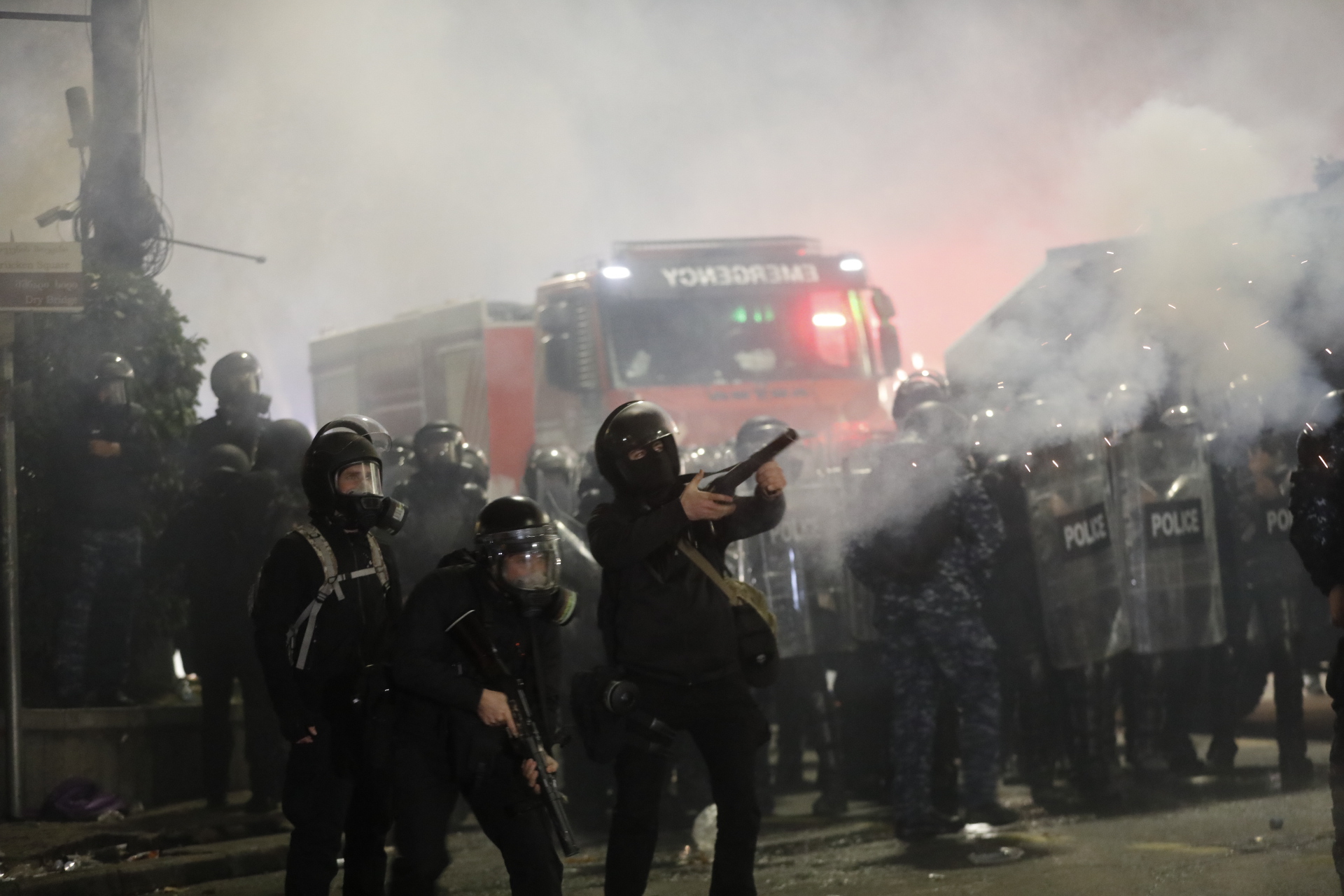Police use tear gas and water cannons to disperse pro-EU protests in Georgia