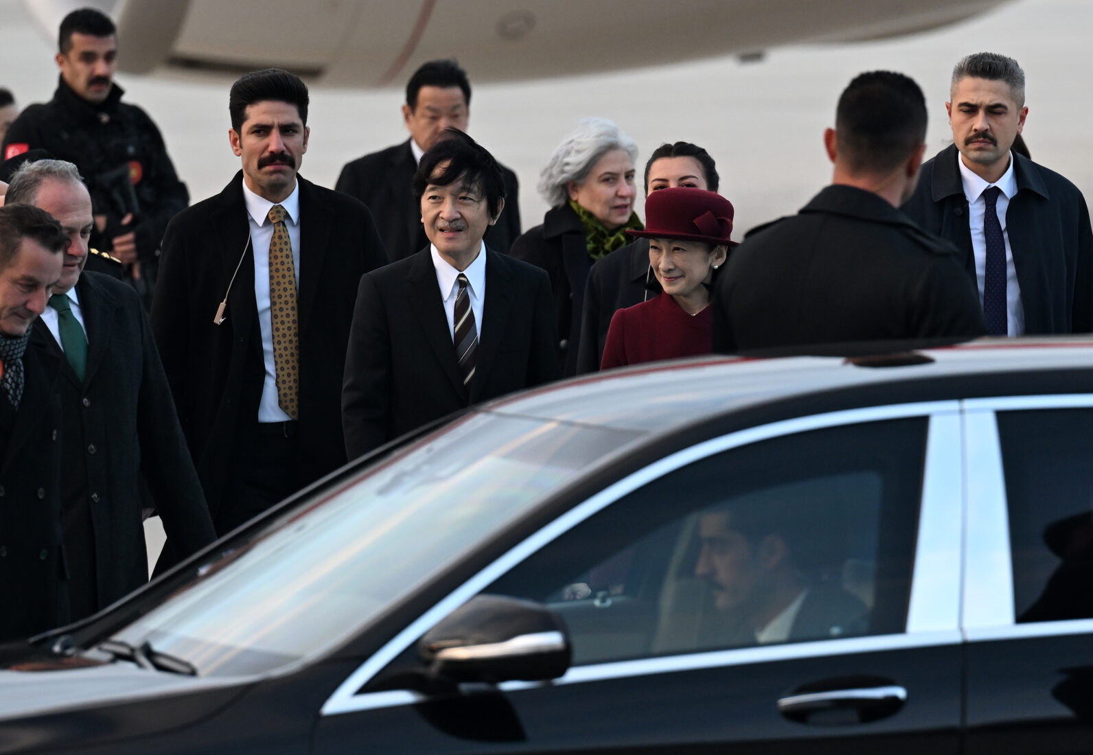 ANKARA, TURKIYE - DECEMBER 03: Japan's Crown Prince Fumihito and Princess Kiko arrive at the Esenboga International Airport in Ankara, Turkiye on December 03, 2024. ( Hakan Nural - Anadolu Agency )ANKARA, TURKIYE - DECEMBER 03: Japan's Crown Prince Fumihito and Princess Kiko arrive at the Esenboga International Airport in Ankara, Turkiye on December 03, 2024. ( Hakan Nural - Anadolu Agency )