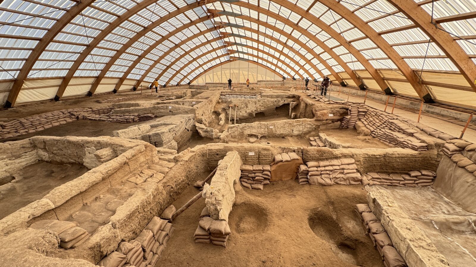 UNESCO World Heritage-listed Catalhoyuk, shedding light on 9,000 years of history. Konya province, Türkiye. Dec. 4, 2024. (Photo via AA).