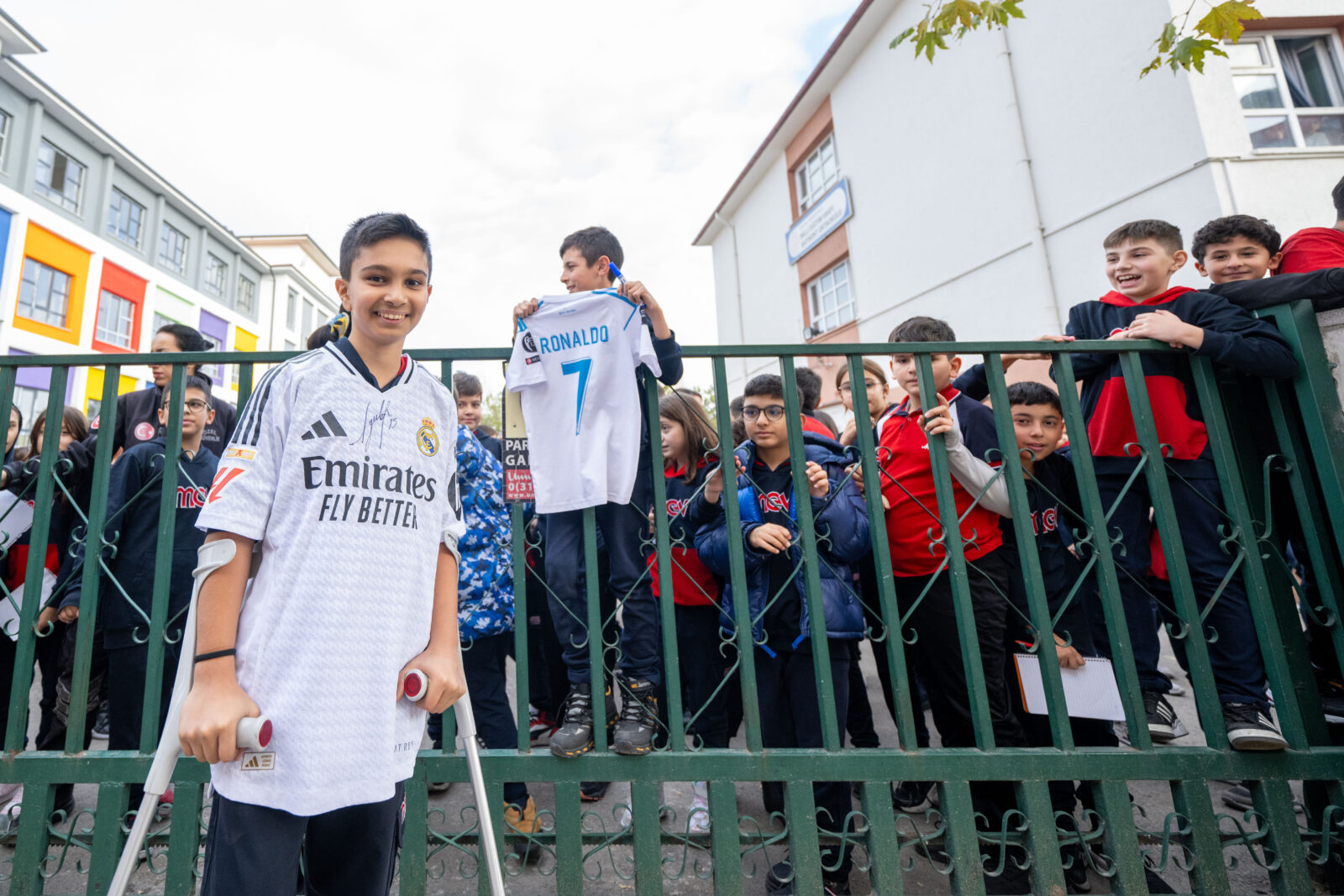 11-year-old amputee football player Kerem Demez, who is a fan of Turkish football player Arda Guler and whom his teammates call “Arda Guler of the <a href=