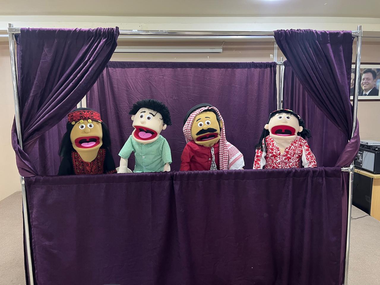 Jordanian puppeteer Isra es-Safi and one of her puppets, Amman, Jordan, December 11, 2024. (AA Photo)