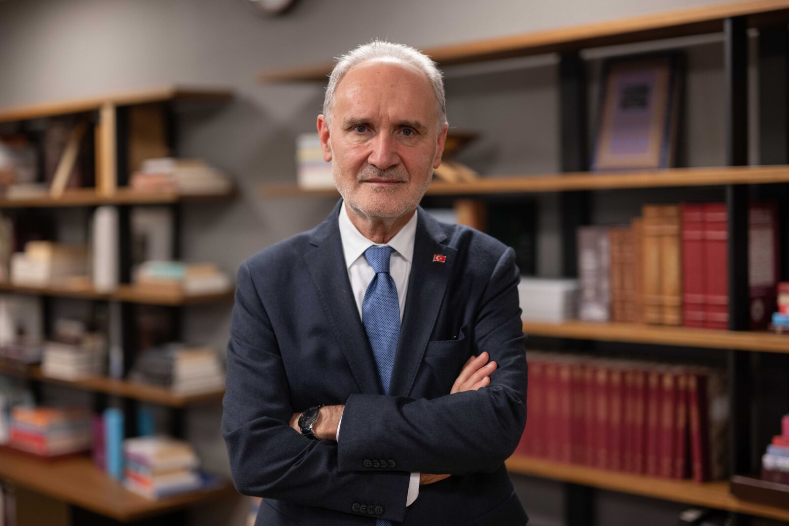 Sekib Avdagic, Chair of the Istanbul Chamber of Commerce, stands at the organization’s headquarters in Istanbul, Türkiye, accessed on May 9, 2025. (AA Photo)