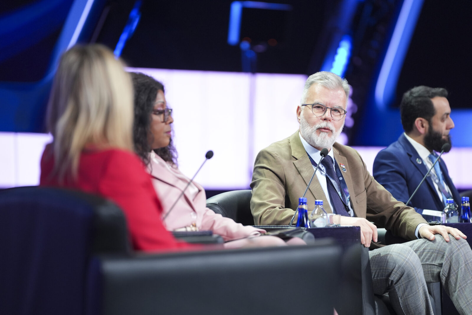 Serbian Minister of Information and Telecommunications Dejan Ristic speaks on the 