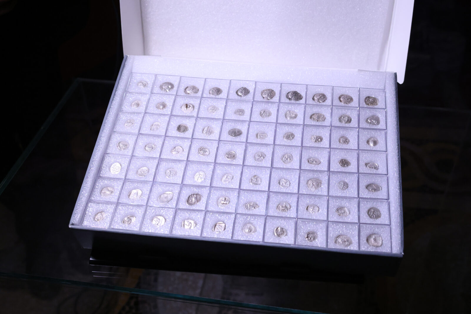 Return ceremony of 1,055 seized ancient Lydian coins to Türkiye, in Athens, Greece, December 19, 2024 (AA Photo)