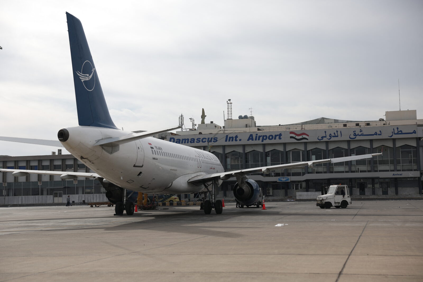 A Syrian aircraft is seen parked at Damascus International Airport in Syria, accessed on May 5, 2025. (AA Photo)