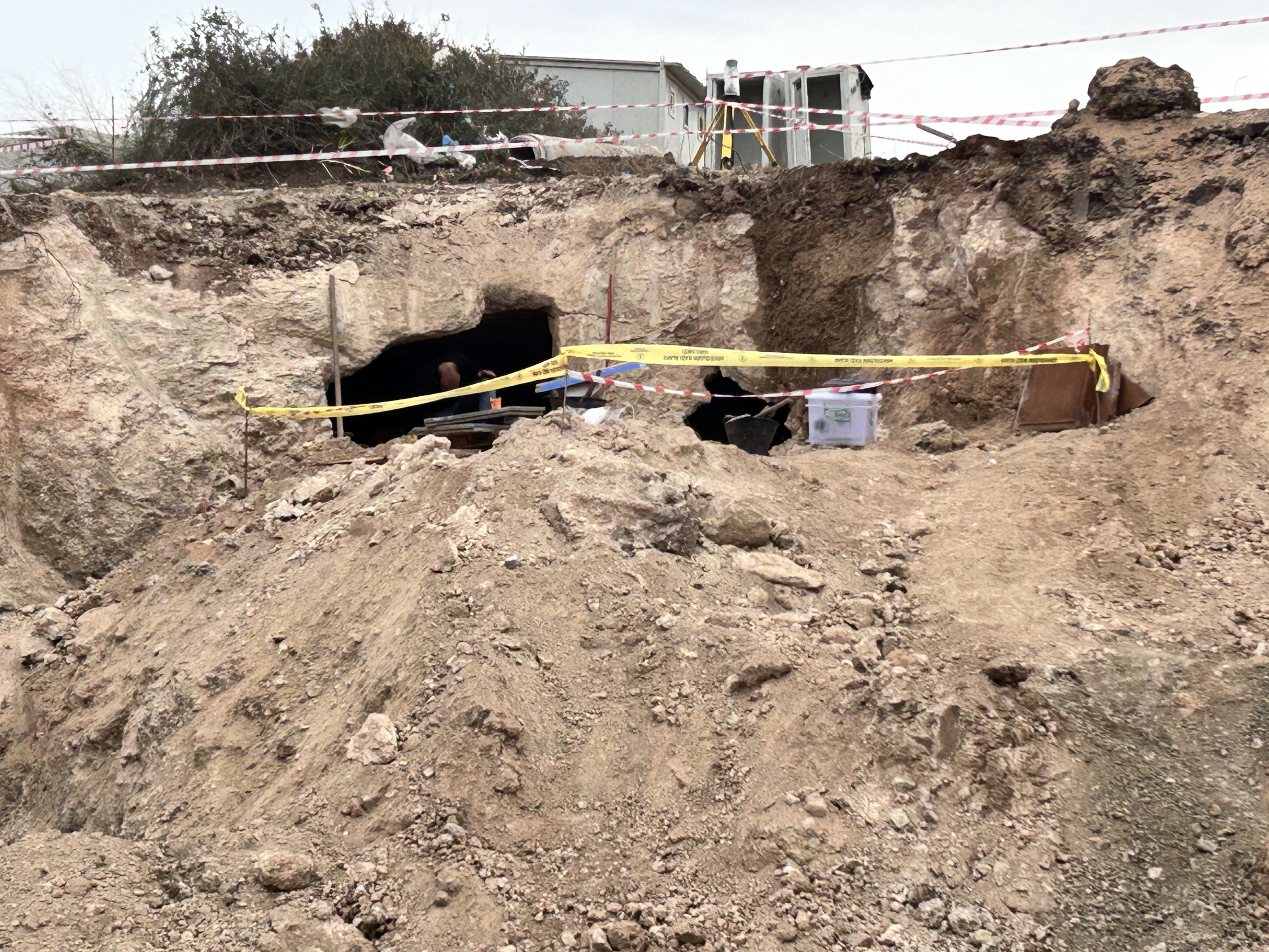 Ancient rock-cut tombs unearthed during construction in Türkiye