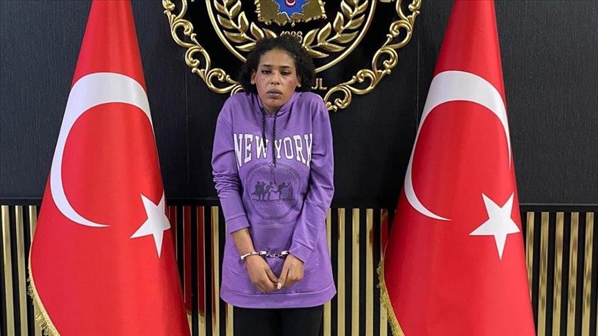 Terrorist Ahlam Albashir, who's responsible for the bombing in Istiklal avenue in Istanbul, Türkiye. (AA Photo) 