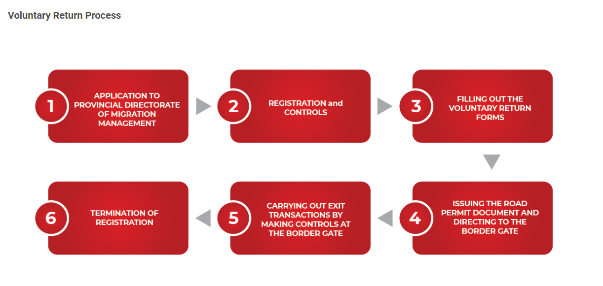 Voluntary Return Process (Screenshot from Presidency of Migration Management)