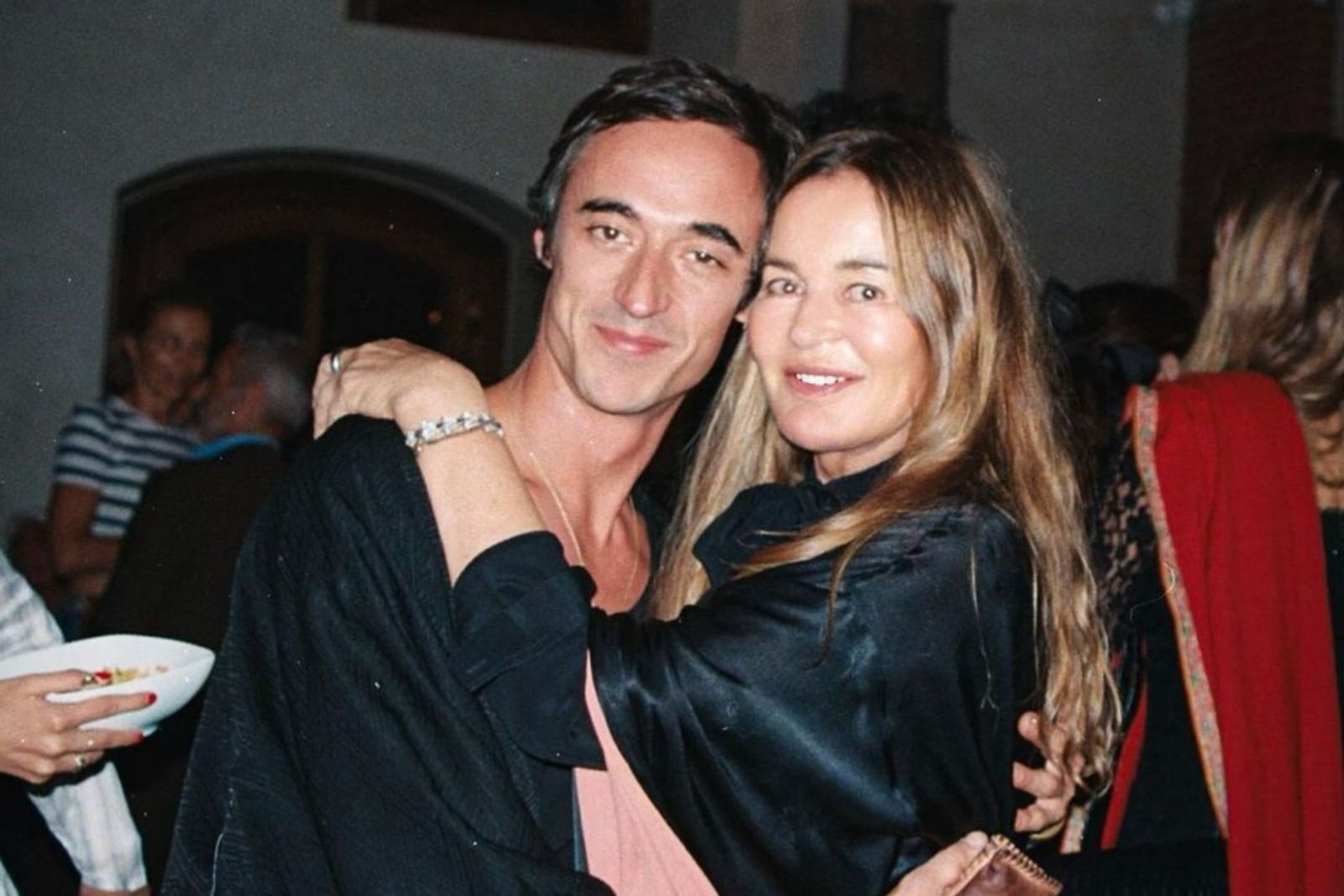 Eva Cavalli hugging her son Daniele Cavalli during an event, September 16, 2024. (Photo via Instagram / @eva_cavalli)
