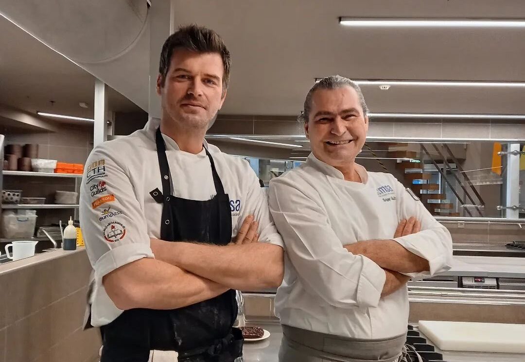Kivanc Tatlitug and Pastry Chef Turgay Guroz in the kitchen. (Photo via X)