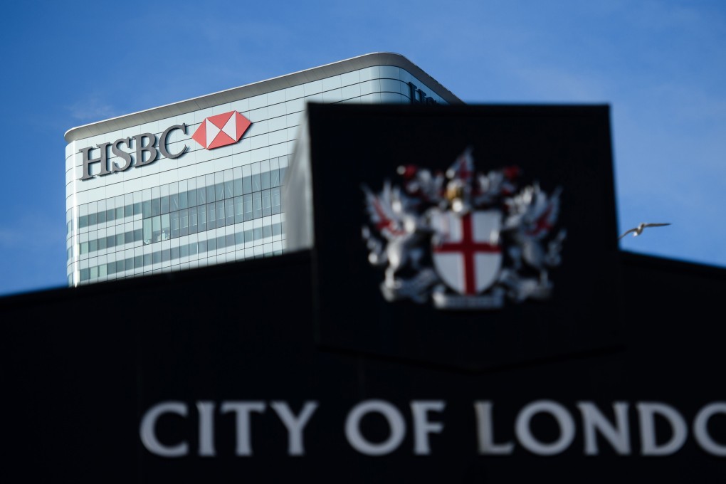 The London offices of HSBC in the Canary Wharf district of London. (AFP Photo) 